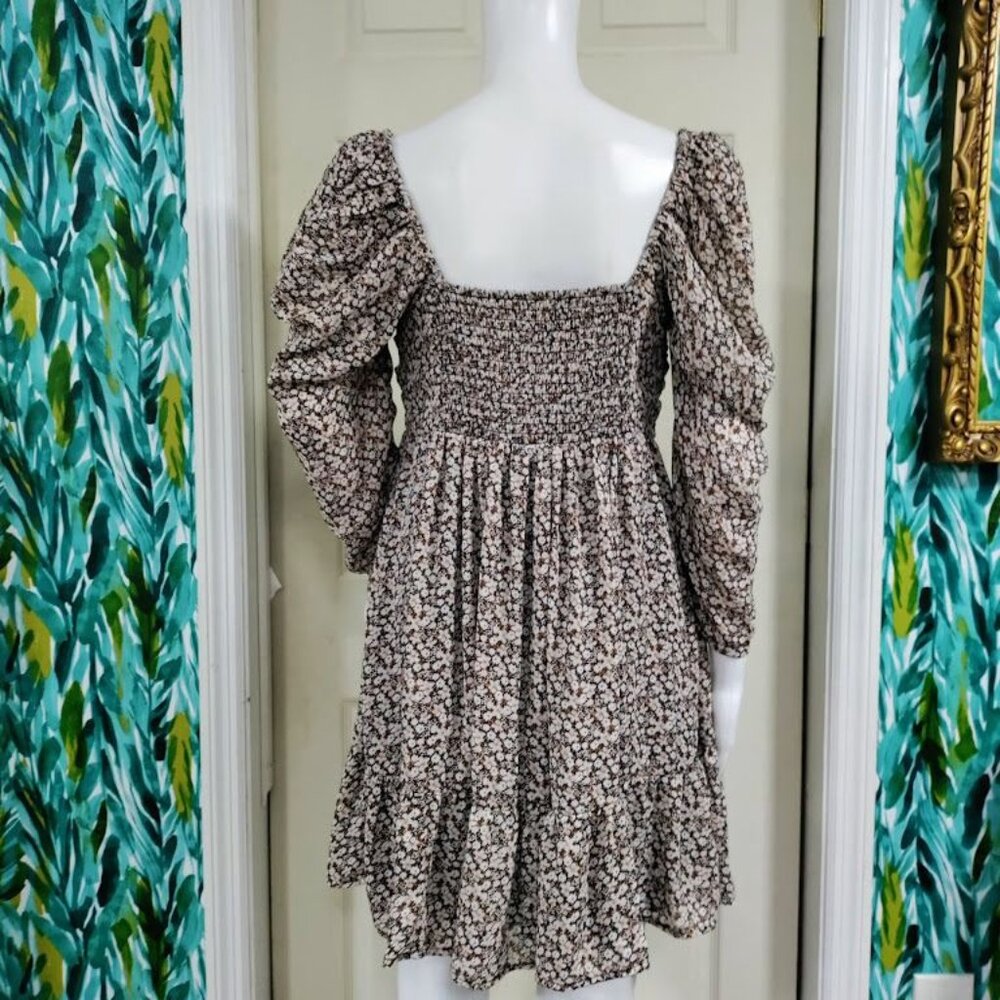 Abercrombie & Fitch Babydoll Mini Floral Prairie Whimsy Coquette Y2K Dress M - Picture 3 of 10
